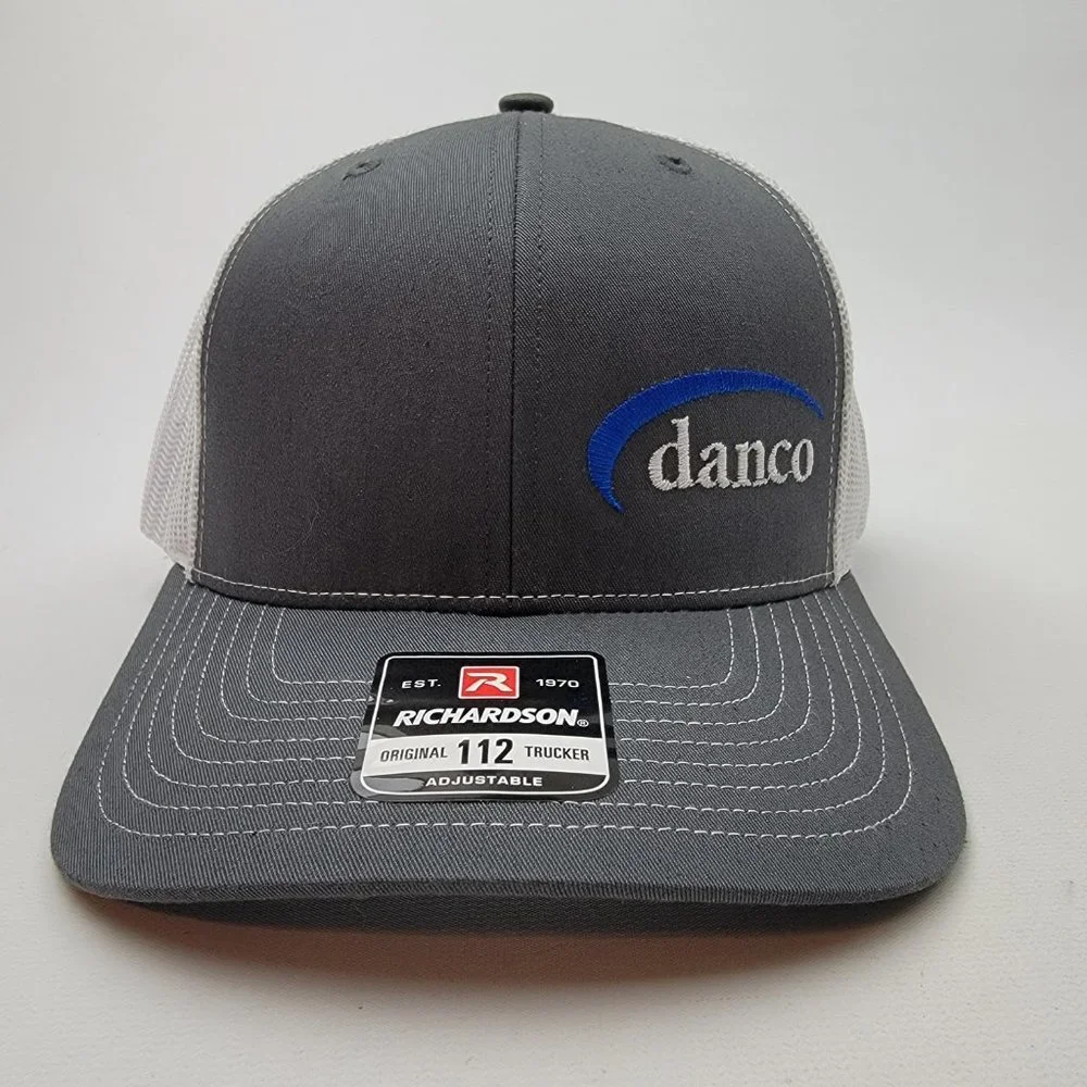 Danco Richardson 112 Embroidered Trucker Mesh Snapback Hat Cap Gray